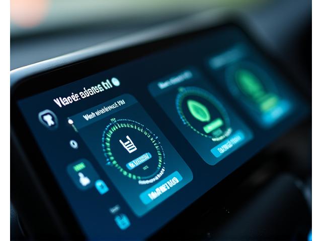 Digitaalinen ympäristövaikutusmittaristo, jossa näkyy vedensäästö, hiilidioksidipäästöjen vähennys ja muiden ympäristöystävällisten toimenpiteiden tulokset.